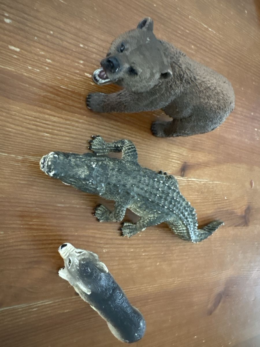 Schleich Statuette: 3er Set Tiere: Bär, Krokodil, Wolf - Schleich – Usato da Aesch BL venduto da Schweigi-Andi 1