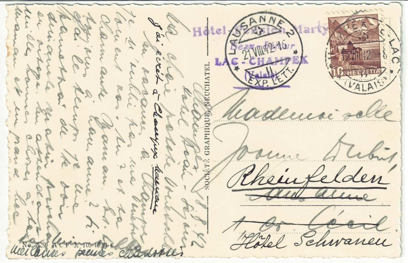 Cartoline postali: Lac Champex - Ruderboot – Usato da Ettingen venduto da Kartenplanet 1