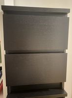 2 Nachttische schwarz mit je zwei Schubladen