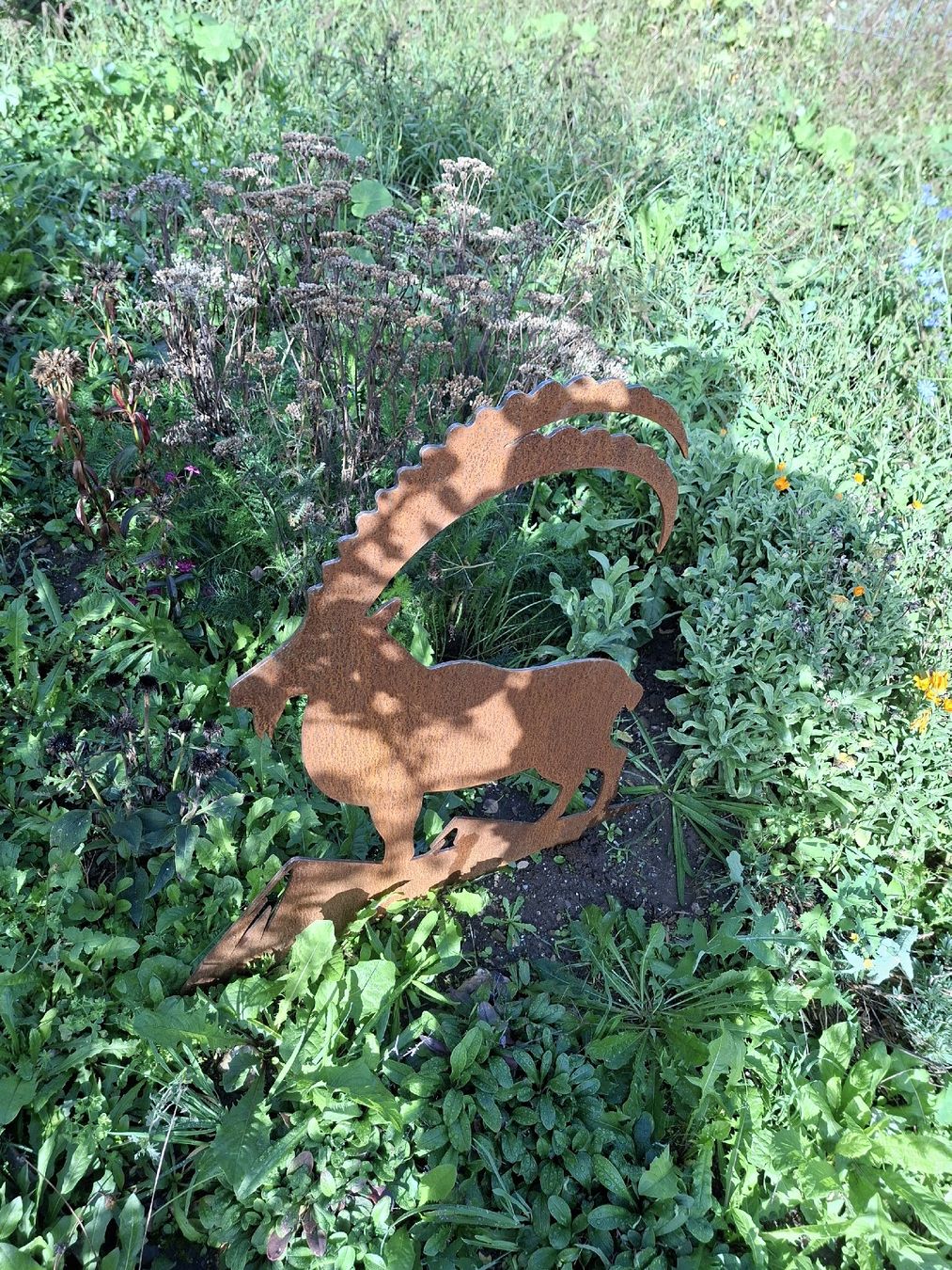 Statuette: Gartenfigur Steinbock Edelrost Metall – Nuovo (secondo la descrizione) da Bilten venduto da mcm393 1