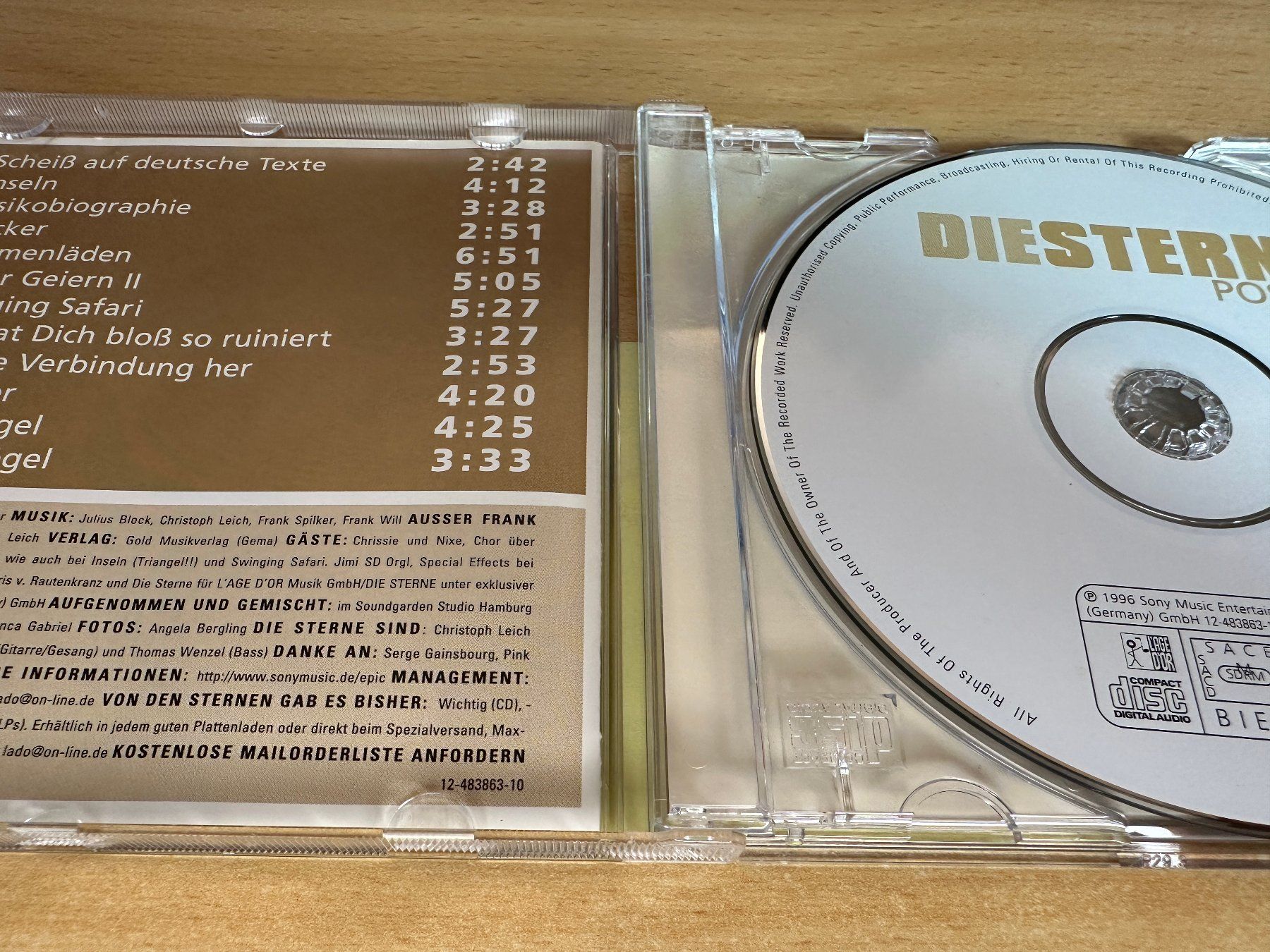 CDs: Die Sterne – Posen – Gebraucht aus Rikon im Tösstal von Alpenmutz 2