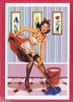 PIN UP GIRL, FUSSBODEN AUFNEHMEN