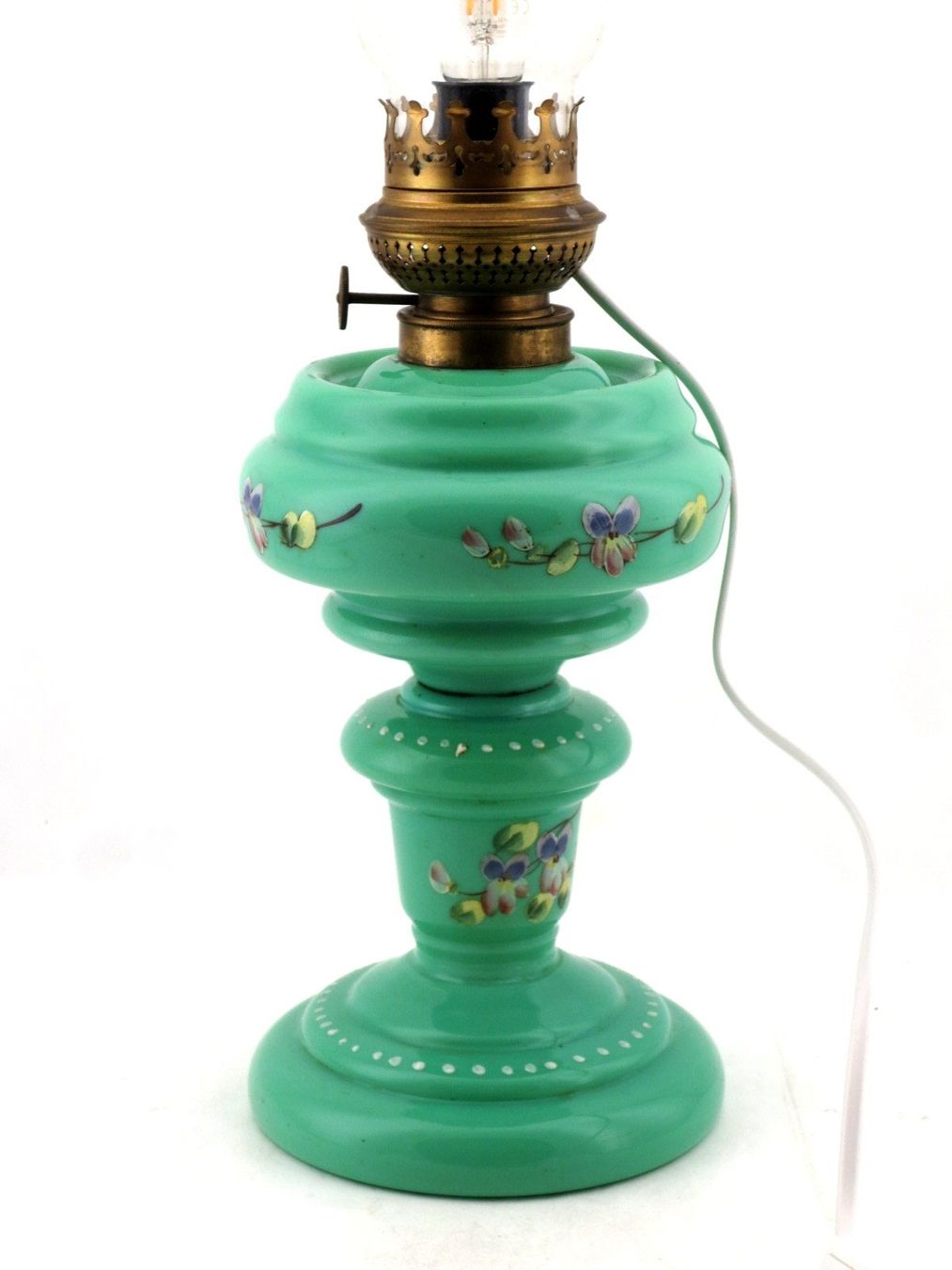 Lampade: Petrollampe Opalglas lampe à petrole opaline 1900 – Usato da Noville venduto da ceram 3