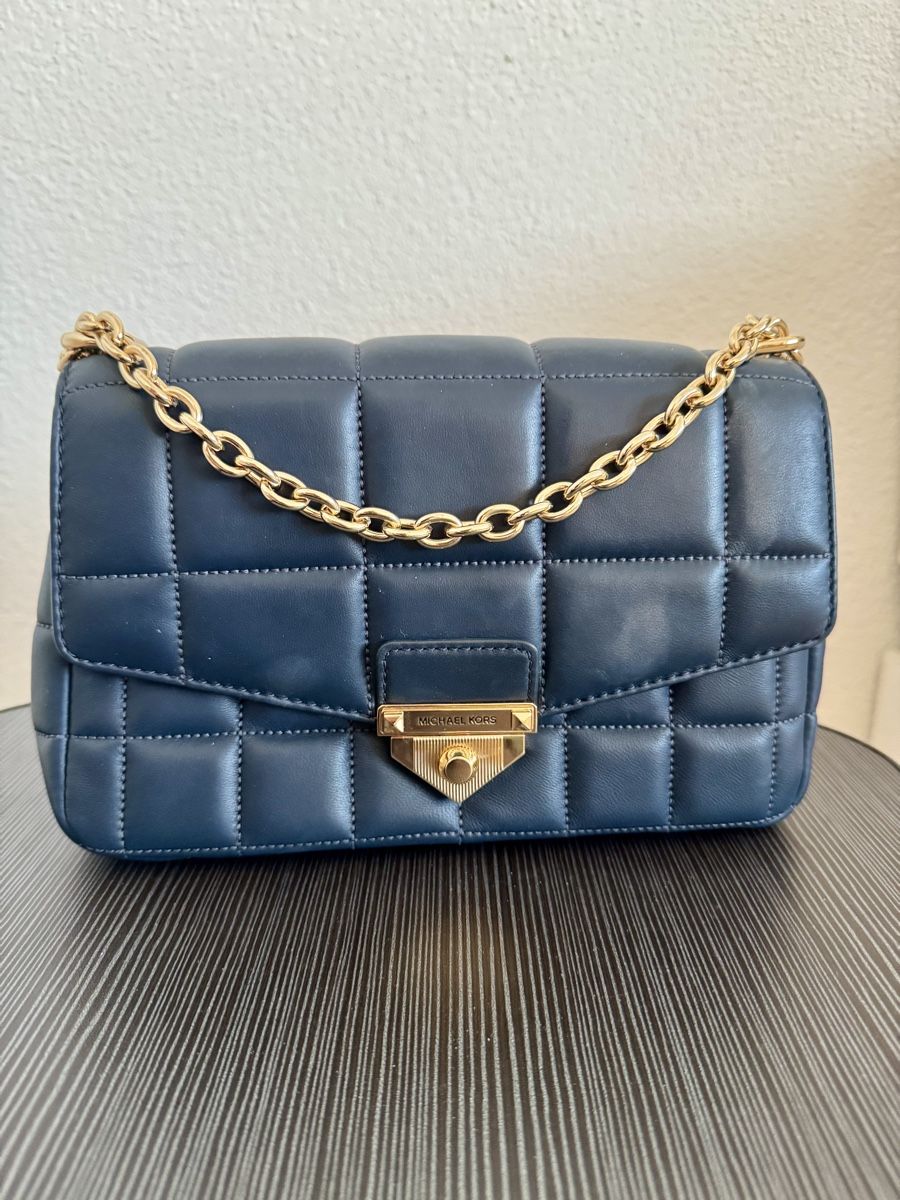 Michael Kors Borse da donna: Lammleder Damentasche von Michael Kors in Dunkelblau – Nuovo (secondo la descrizione) da Spreitenbach venduto da TheStyleAtelier 1