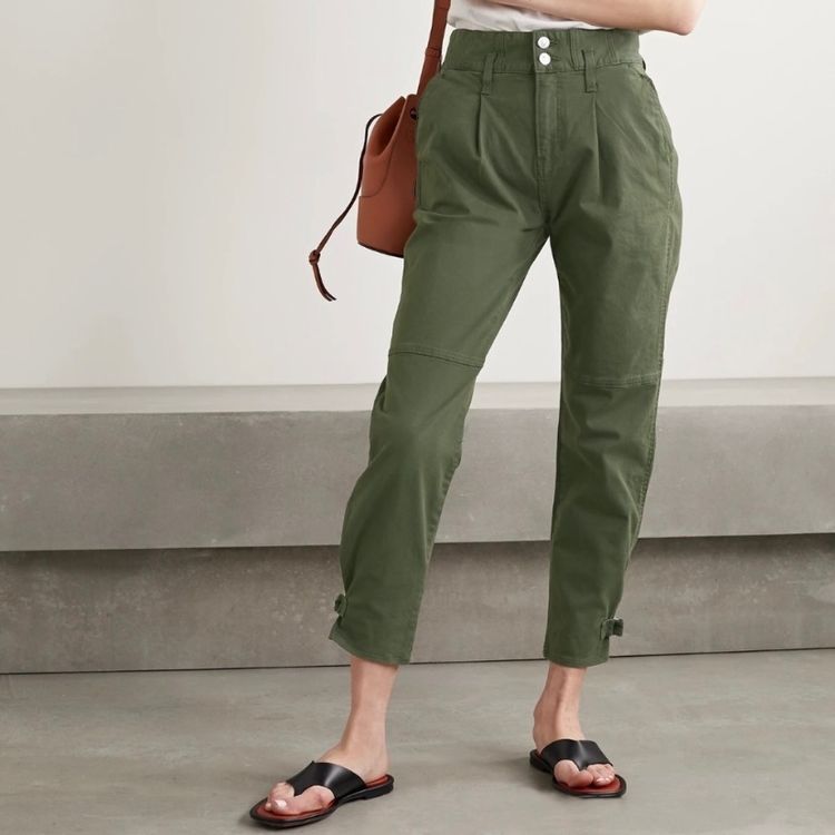 Veronica Beard Monika Tapered Army Green Pant Hose | Kaufen auf Ricardo