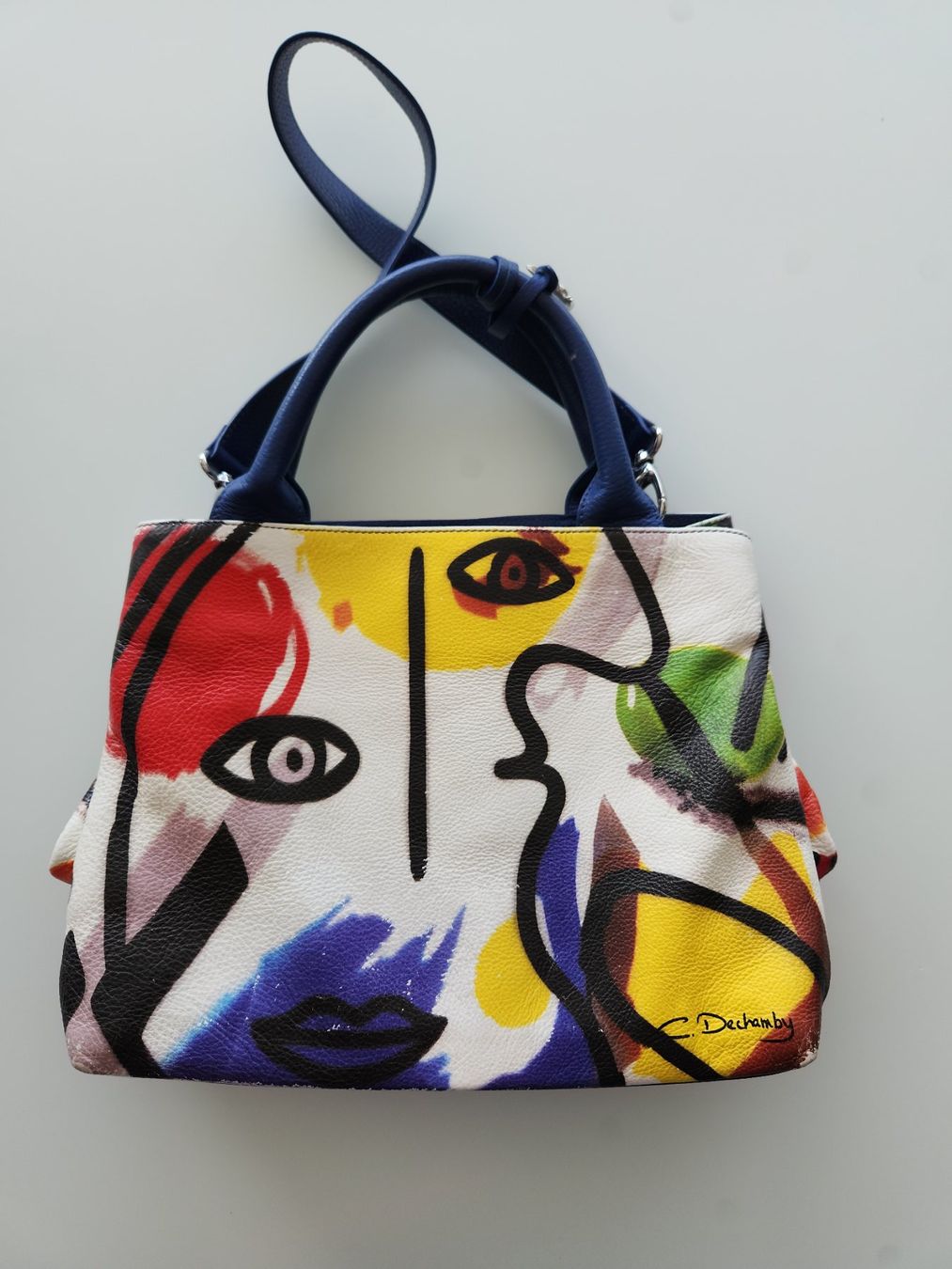Borse da donna: Sac à main C. Dechamby "le regard" authentique cuir – Usato da Neuchâtel venduto da Virg30 3