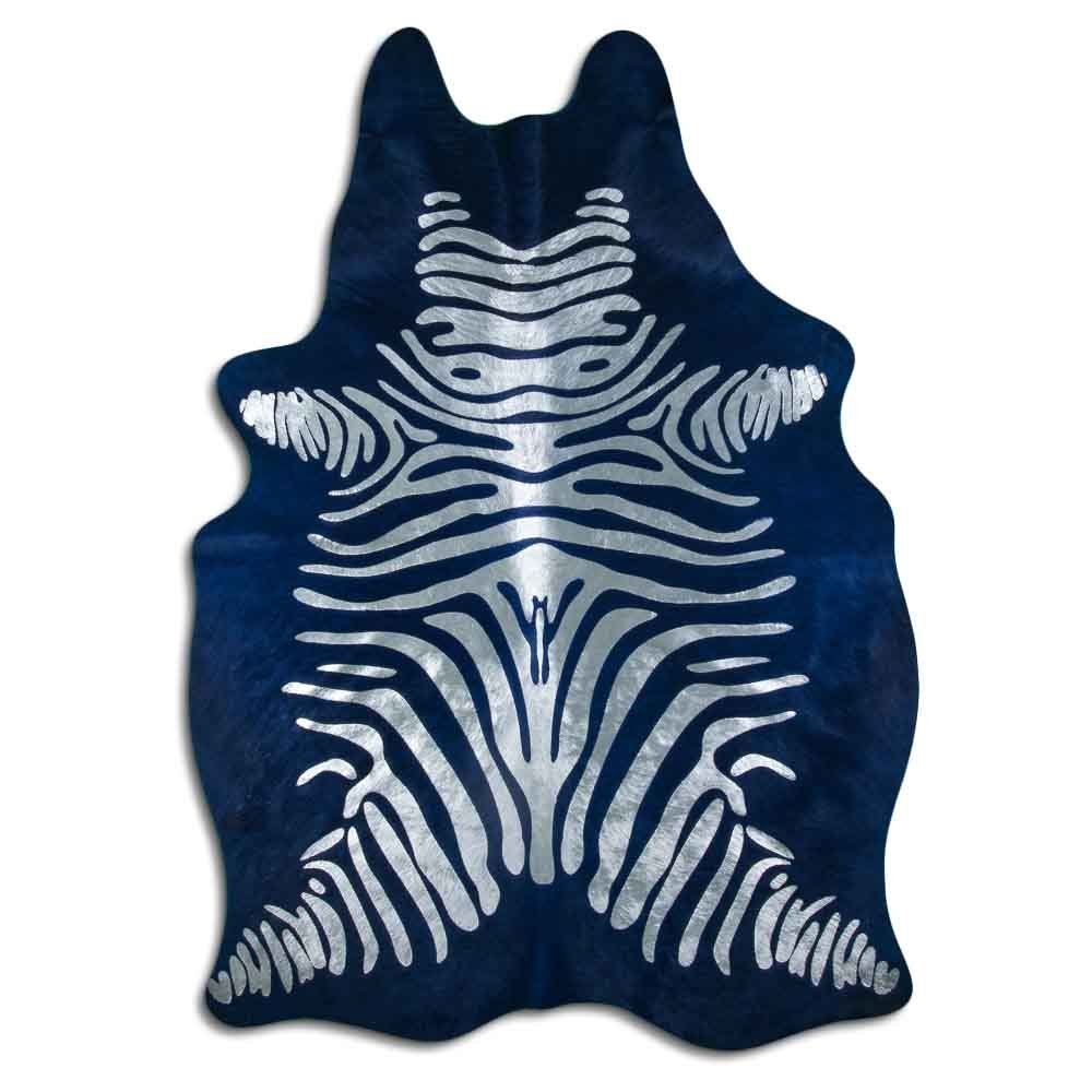 Teppiche: Kuhfell Teppich Zebra Blue/Silver – Neu und originalverpackt aus Arbedo von patagonialeatherrugs