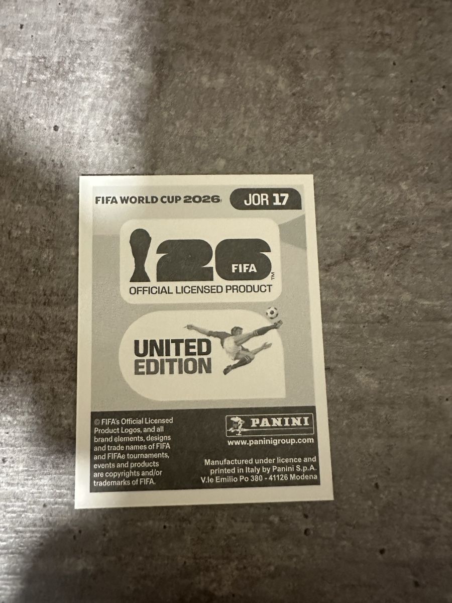 Panini Carte collezionabili: JOR 17 , FIFA WORLD CUP 2026 PANINI   – Nuovo (secondo la descrizione) da Frauenfeld venduto da 1PegPeg1 1