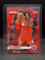 2024-25 Panini Prizm Bub Carrington Red Ice Wizards RC