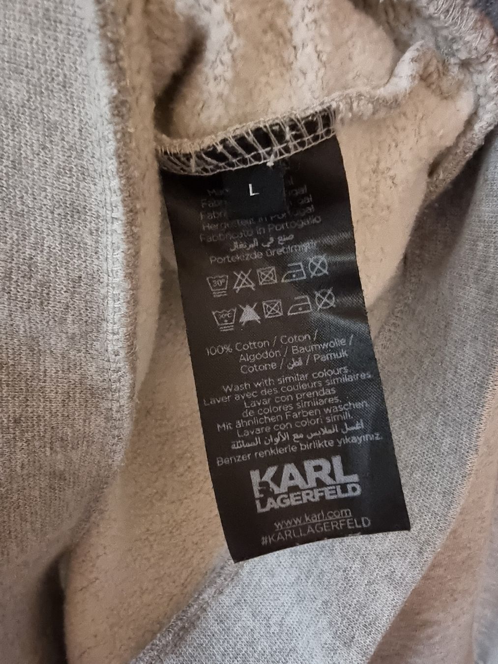 Karl Lagerfeld Maglioni & Felpe: Karl Lagerfeld Sweatshirt Gray Silver Logo Size L – Usato da Zürich venduto da cweber 5
