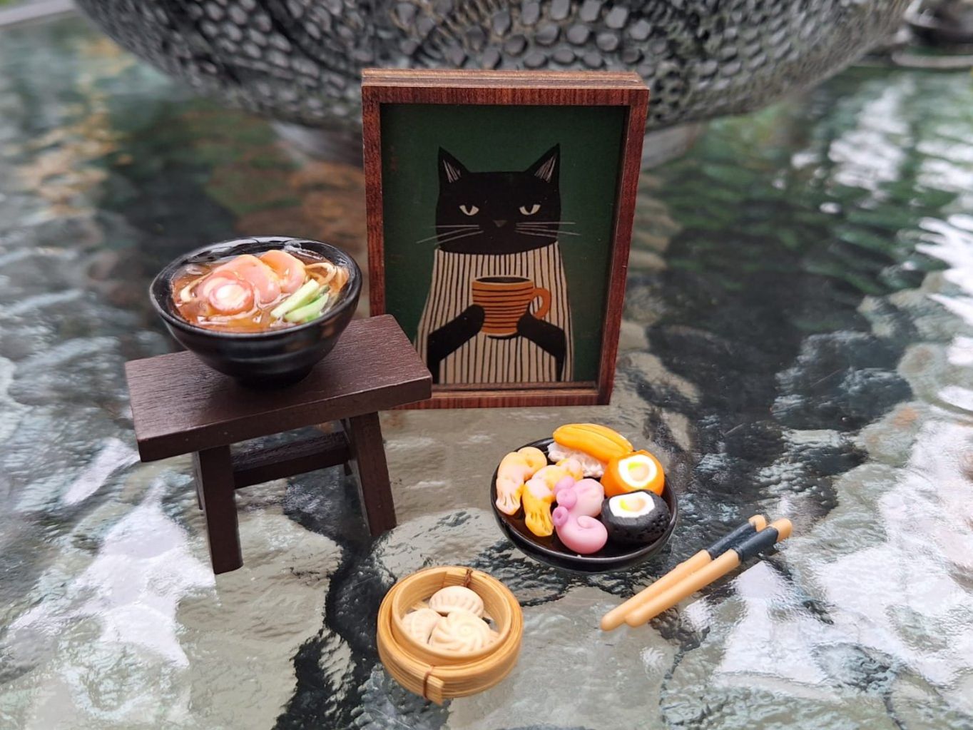 Case e mobili per bambole: Handmade Asiatisches Set, Sushi, Dumplings – Nuovo (secondo la descrizione) da Zürich venduto da HandmadeTinyFood 3