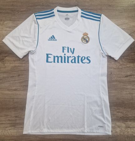 Real Madrid Adidas Trikot weiss/türkis M guter Zustand