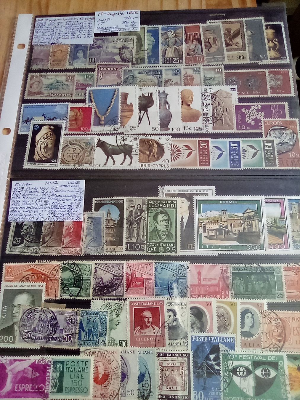 Alle Briefmarken: GR-Zypern-IT-Vc1903-84, 97M.1Bl.,Cept,Volta,Funde,Marconi – Gebraucht aus Zug von Maahz