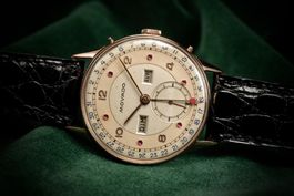 Movado Calendograf Original 18kt. Red Gold Ruby Dial