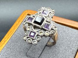 Vintage-Ring aus 925er Silber – Größe 52