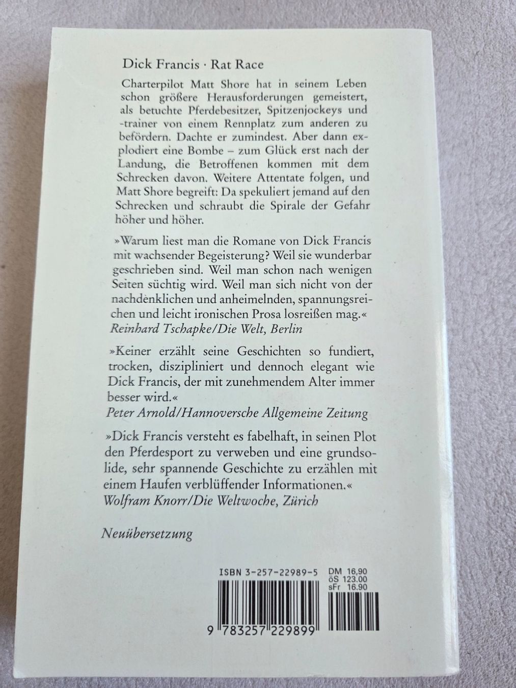 Libri: Dick Francis - Rat Race – Usato da Bergdietikon venduto da Tanne_10 1