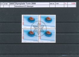 2005 "Olympiade Turin", Viererblock, ET - Stempel