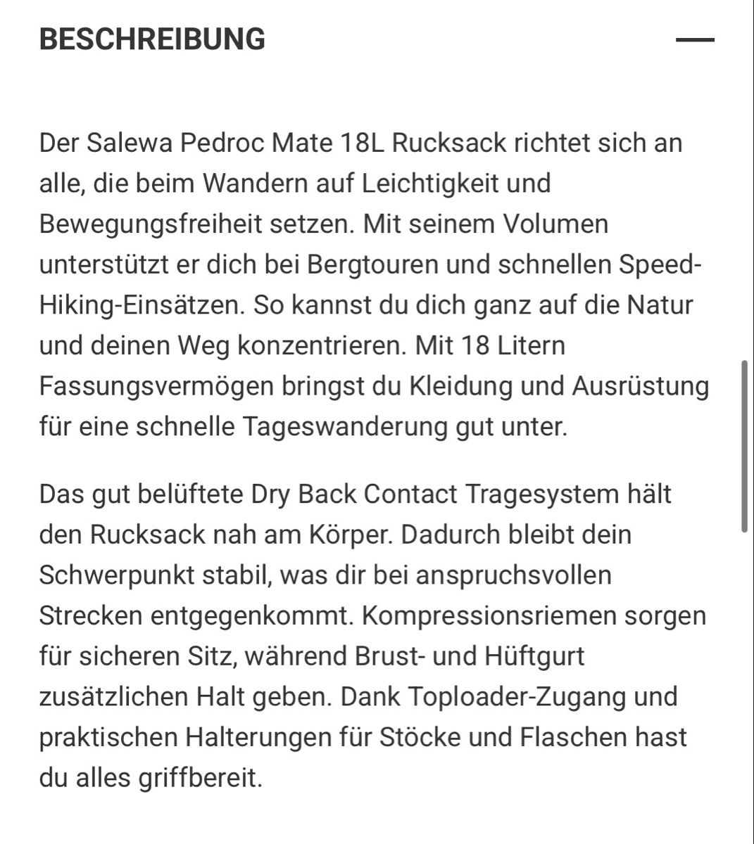 Salewa Zaini: Salewa Pedroc Mate Rucksack 18 Liter – Usato da Frauenfeld venduto da heyLani 8