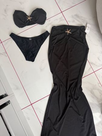 SCHWARZES MEERJUNGFRAUEN-BIKINI-SET GR M