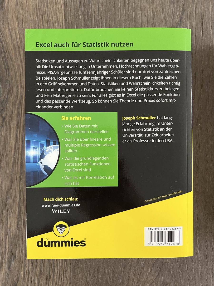 Libri: Statistik mit Excel & SPSS für Dummies - 2 Bücher – Nuovo (secondo la descrizione) da Meilen venduto da DanaC 1