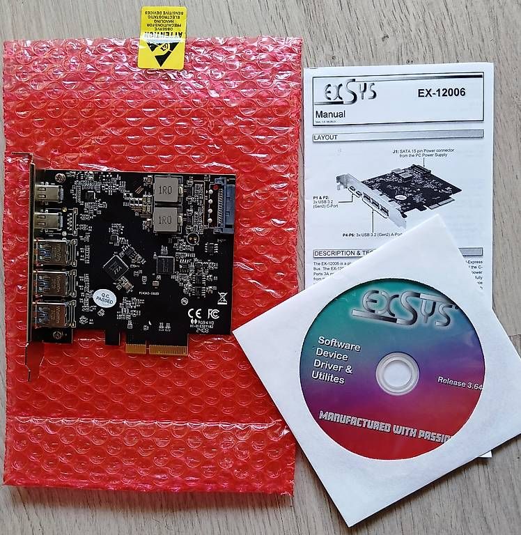 Hub & Switch: Carte PCIe Exsys USB 3.2 3x USB-A 2x USB-C – Usato da LAUSANNE venduto da swof 2