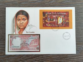 Banknoten-Brief Sri Lanka !!!!!!!