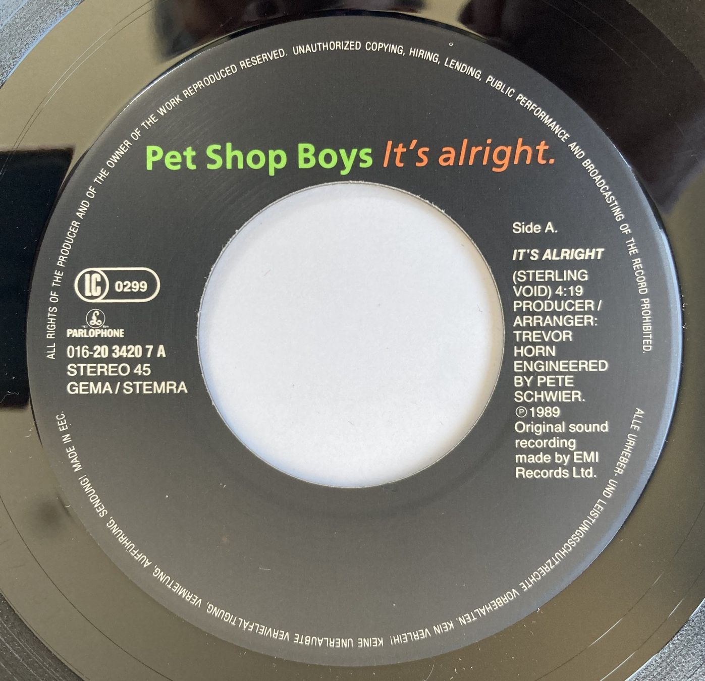 Dischi in vinile: PET SHOP BOYS - IT'S ALRIGHT. – Usato da Bottens venduto da hotter-than-hell 2