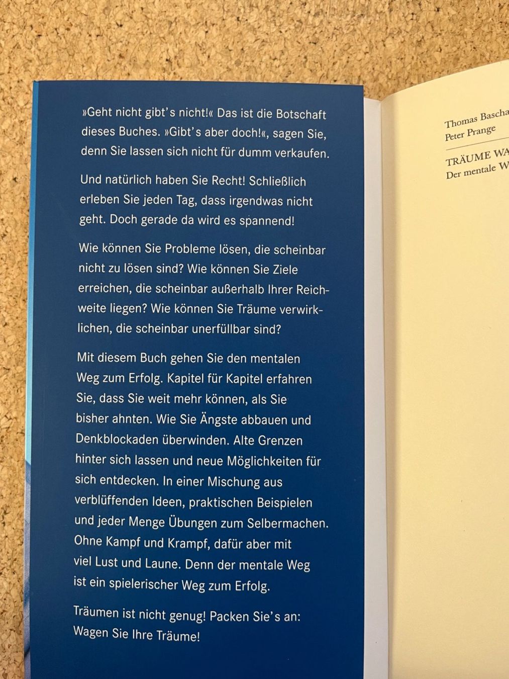 Libri: Taschenbuch "Träume wagen!", Th. Baschab & P. Prange – Usato da Grosswangen venduto da Vita500 2