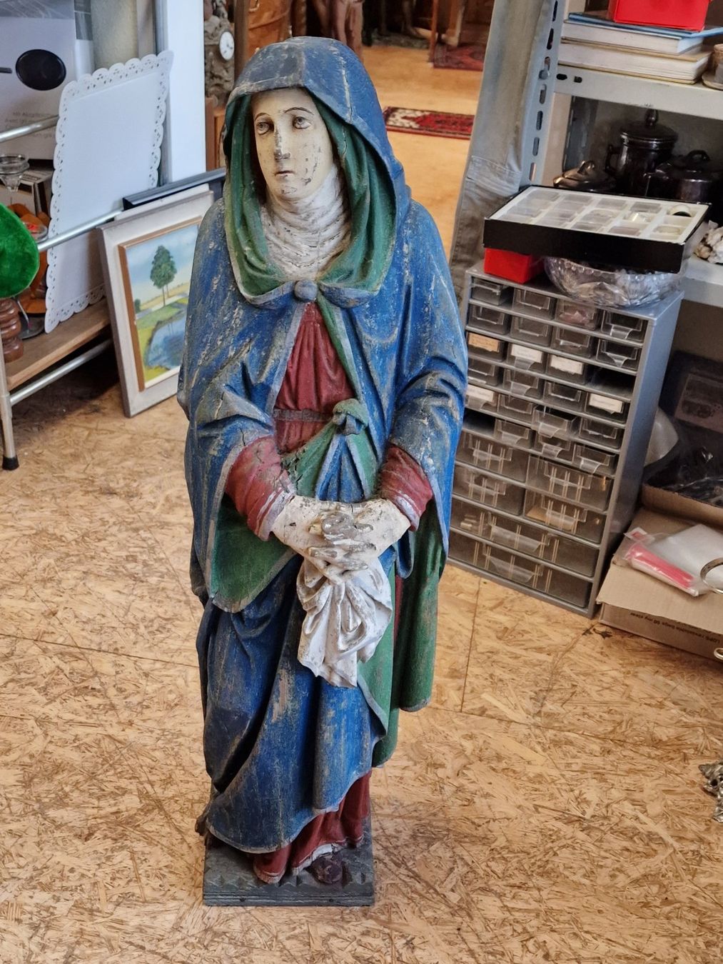 Statuette: Heilige antike holz figur – Usato da Mettlen venduto da elios0888