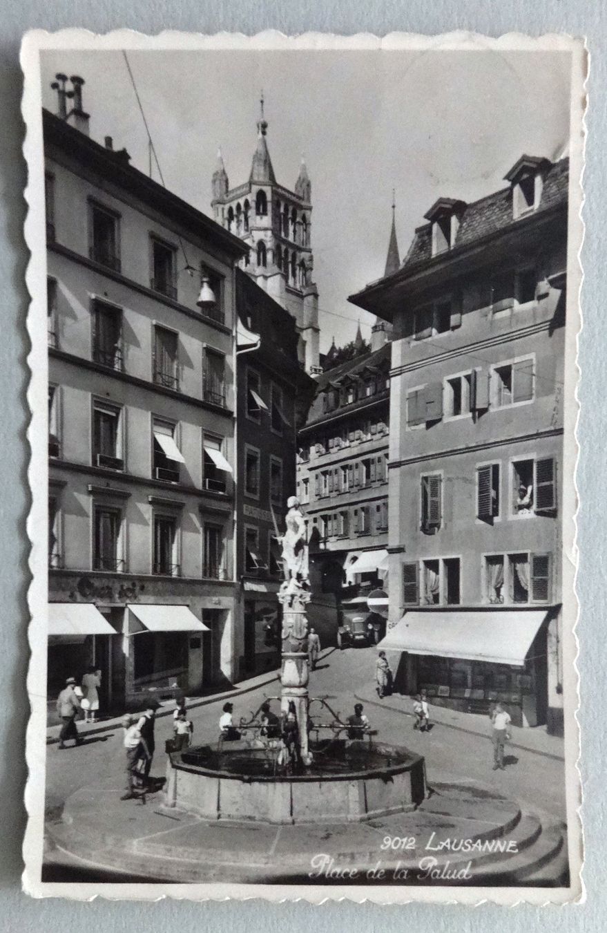 Cartoline postali: Lausanne - Place de la Palud – Usato da Fétigny venduto da Billy2miny