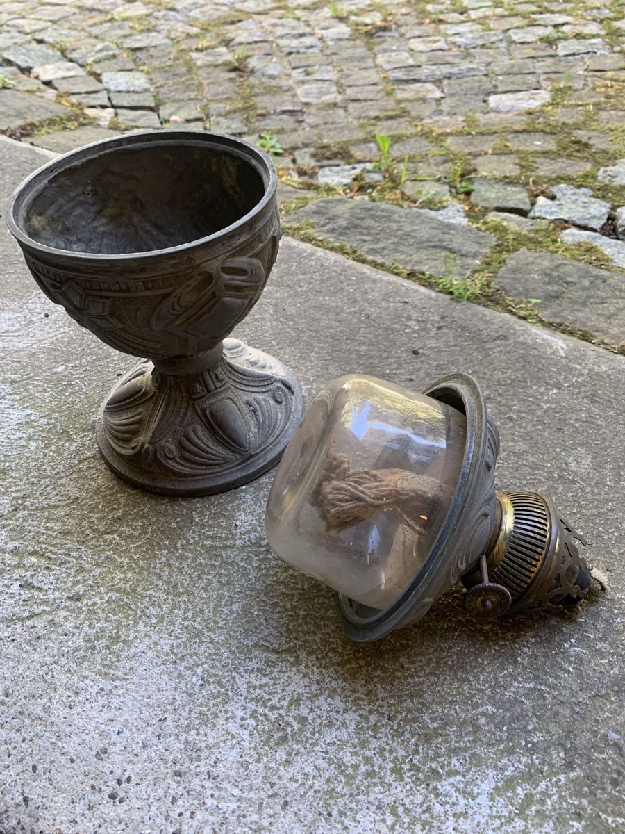 Lampade: Antike Öllampe aus Metall – Difettoso da Eptingen venduto da Cnimbus 2