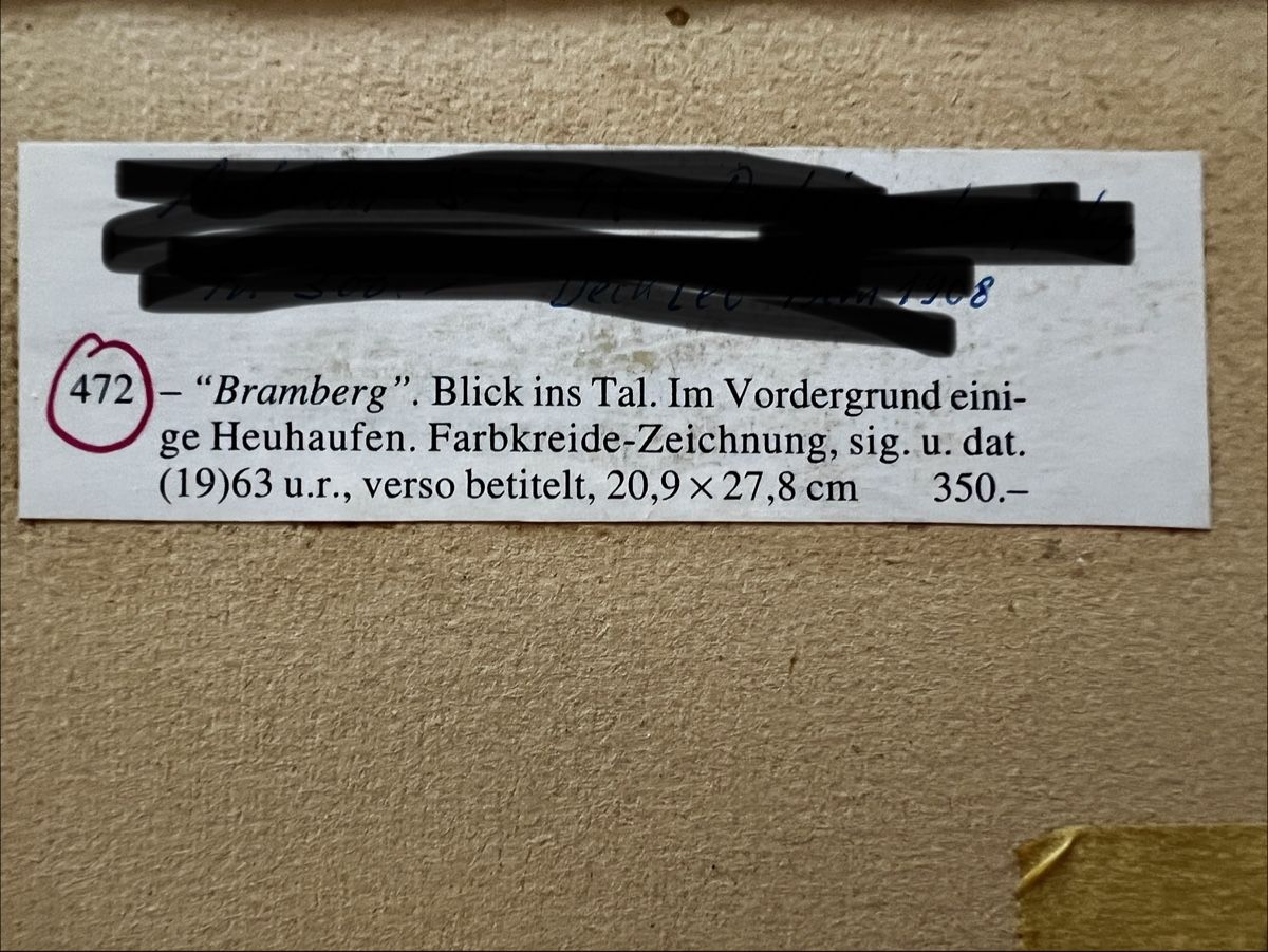 Dipinti: Farbkreide Bramberg 1965 Leo Deck – Usato da Neuenegg venduto da Magosaurus 1