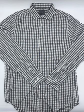 Herren Hemd Calvin Klein kariert grau weiss gebraucht