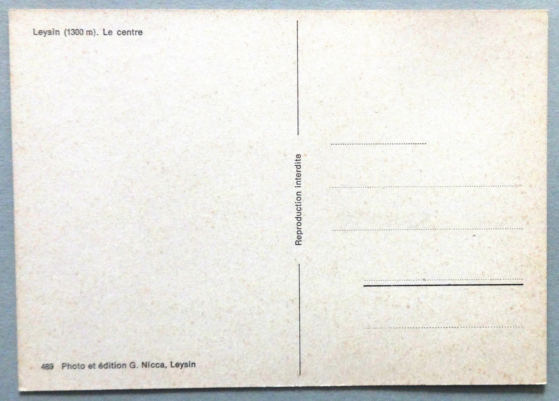 Cartoline postali: Leysin (1300 m), Le centre – Usato da Fétigny venduto da Billy2miny 1