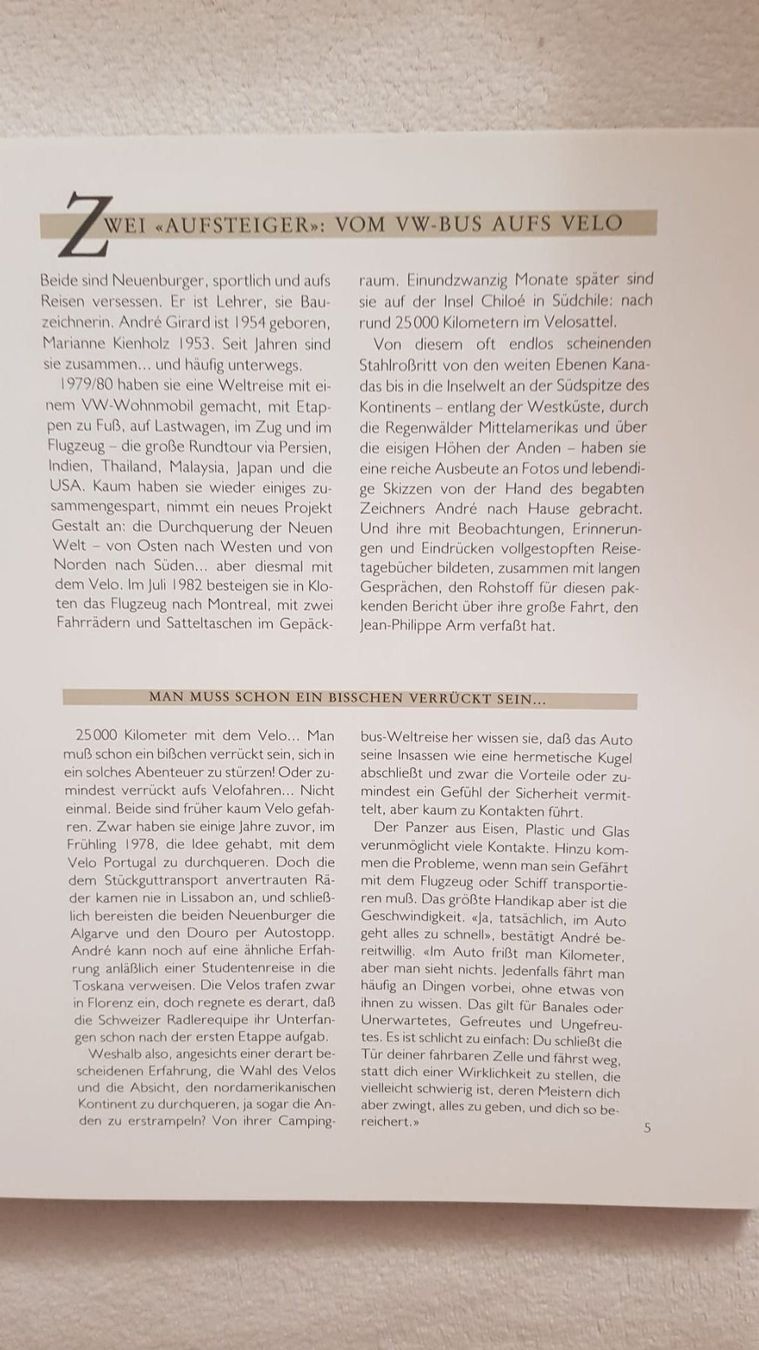 Bücher: Mit dem Velo von Kanada nach Chile – Gebraucht aus Spiegel b. Bern von sus_xj97 6