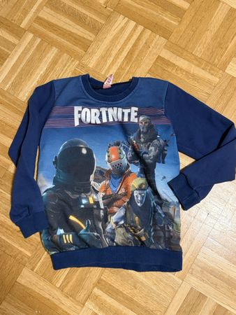 Pull-over enfant Fortnite bleu état acceptable taille 128