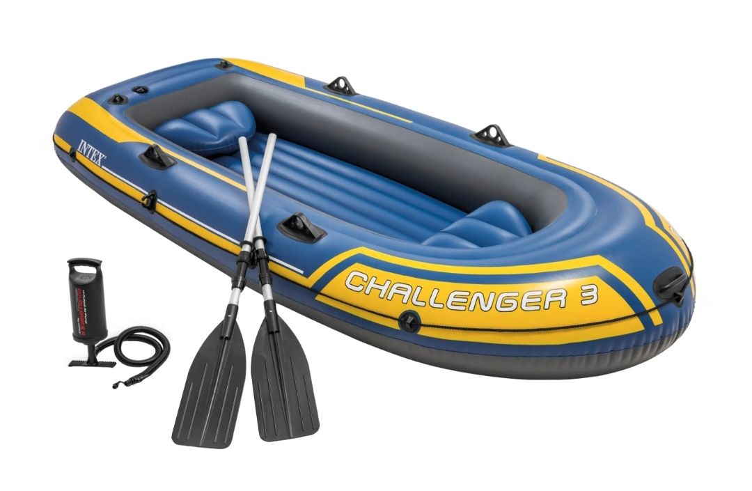Barche: Neues Schlauchboot Intex Challenger 3 - SET – Nuovo e nell'imballaggio originale da Densbüren venduto da H-76