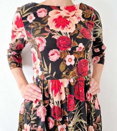 HALLHUBER KLEID DRESS 40 L FLORAL , TOP zu Strickjacke jacke