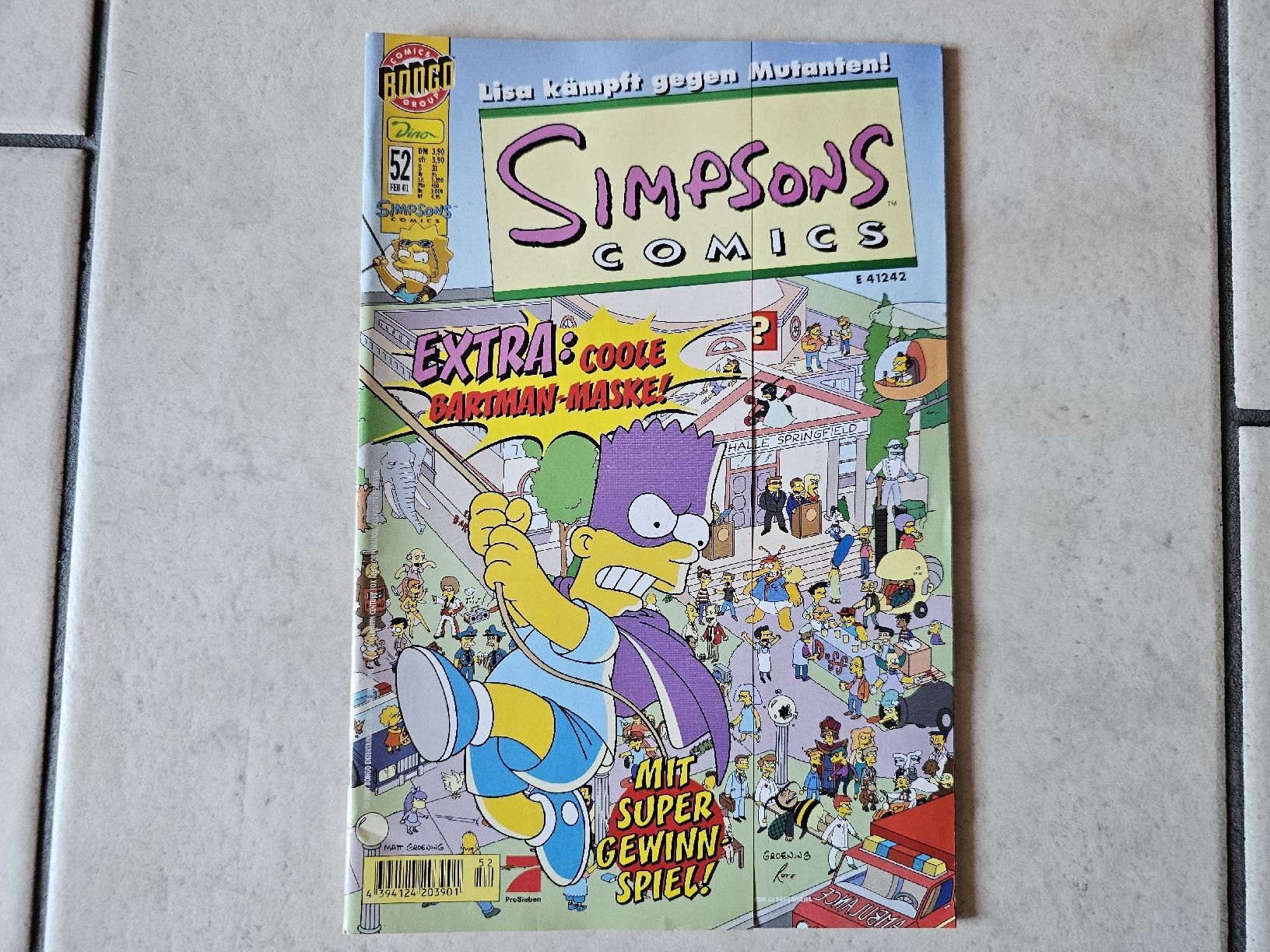 Comics: Simpsons Comic  -  Heft #52  (Bartman Maske vorhanden) – Gebraucht aus Schneisingen von backstore24