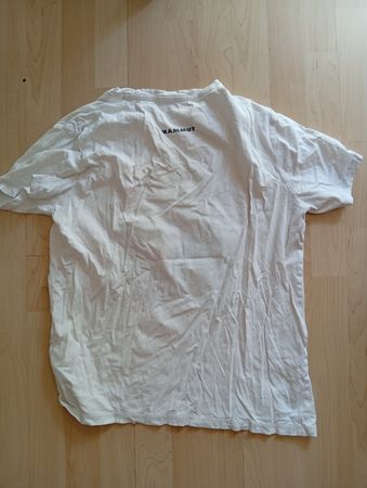 T-shirt Mammut blanc avec motif imprimé état usagé