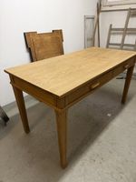 Antiker Eichenschreibtisch mit 2 Schubladen, Landhausstil