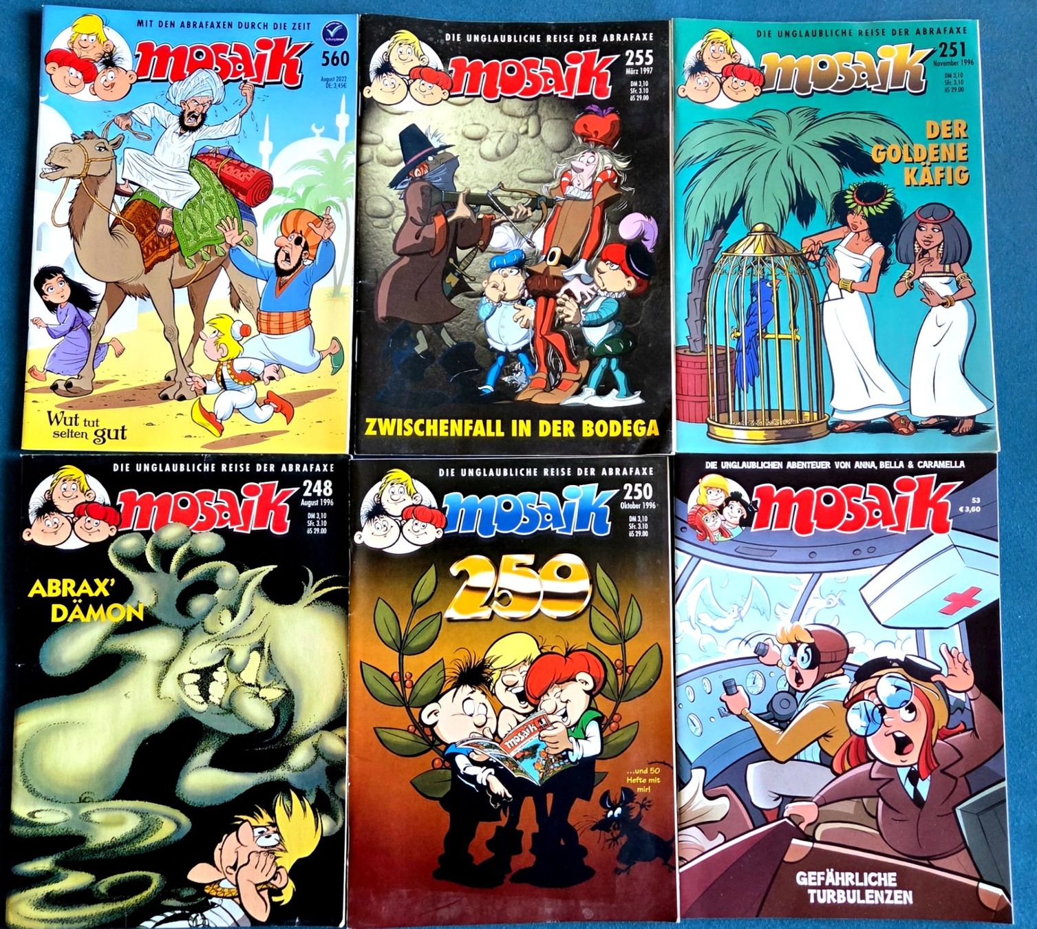 Fumetti: 6 Comic-Hefte Mosaik (s. Bild) – Usato da Reinach BL venduto da solidsenders