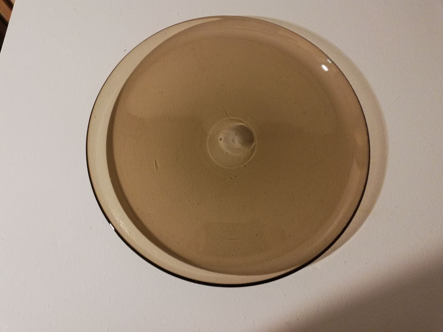 Piatti di portata: Platte Glas Transparent Braunstich – Usato da Zuerich venduto da lichti 1
