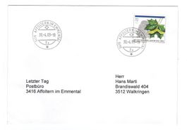 Letztagsbrief:  Poststelle 3416 AFFOLTERN IM EMMENTAHL
