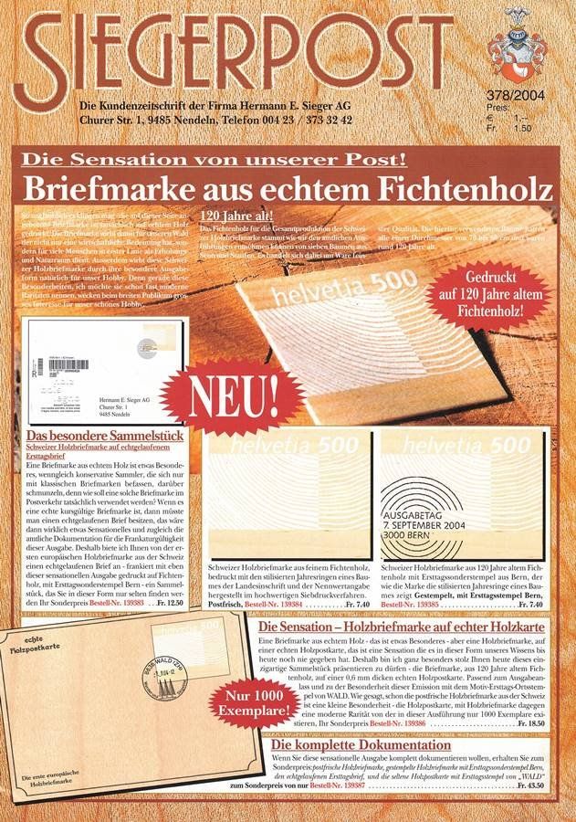 Libri: Sieger - Katalog - Briefmarken - Siegerpost 2004/378 – Usato da Walenstadt venduto da Numis68