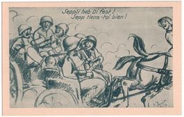 Militärkarikatur: Seppli heb di fest!, datiert 1926