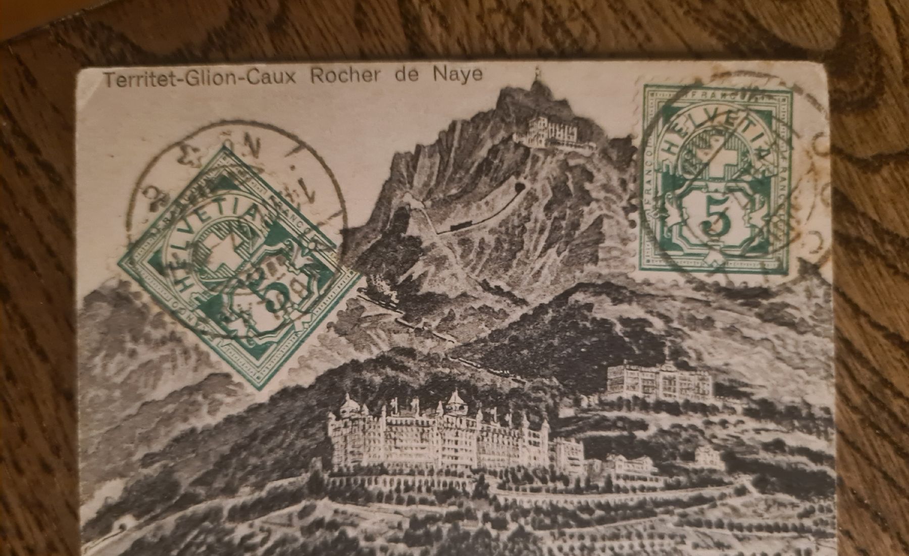 Ansichtskarten: Territet-Gilon-Caux - Rocher de Naye 1907 – Gebraucht aus Ebikon von Donar50 2