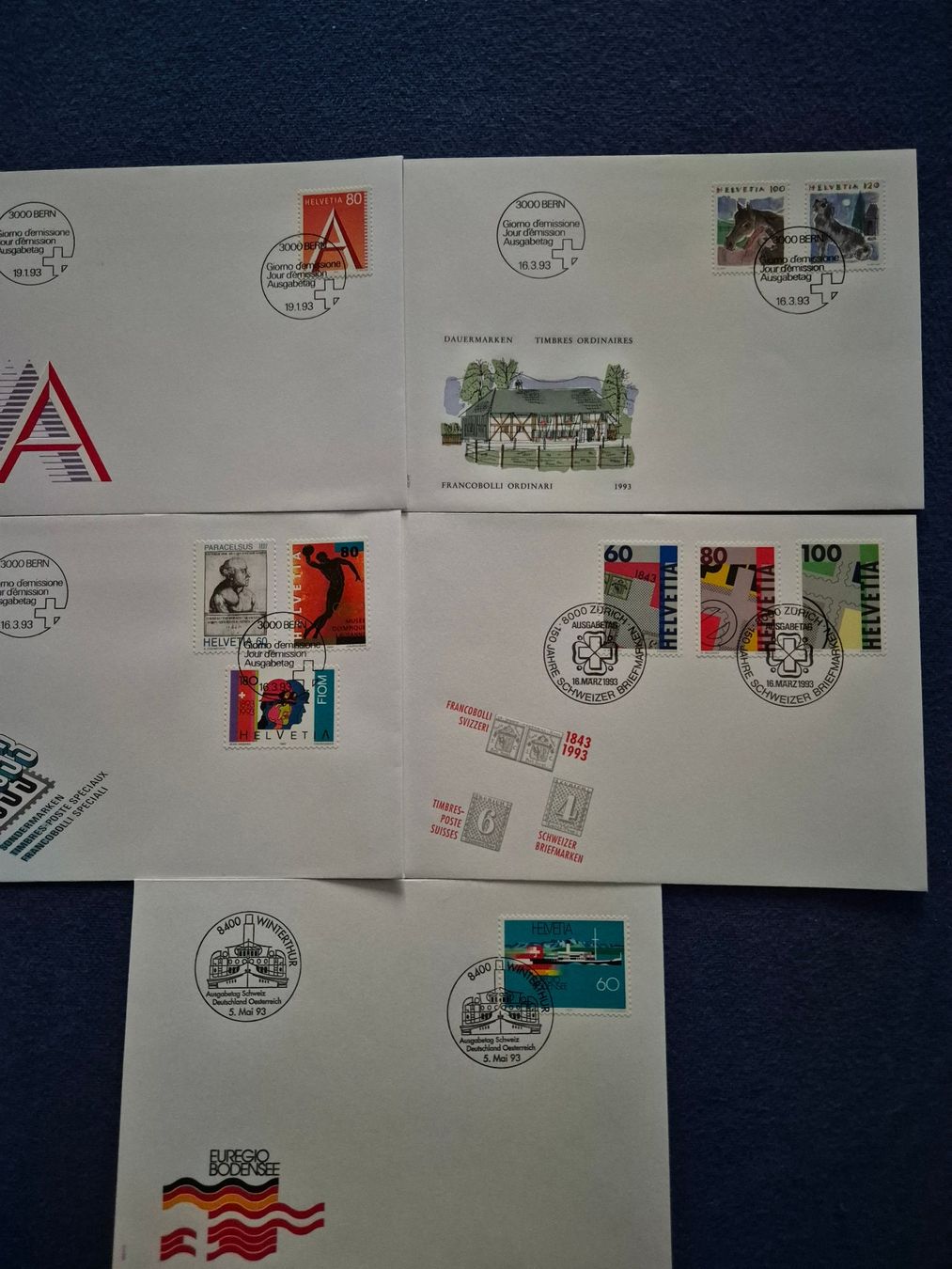 Alle Briefmarken: Ersttagsbriefe CH – Gebraucht aus Steinhausen von Scrashel