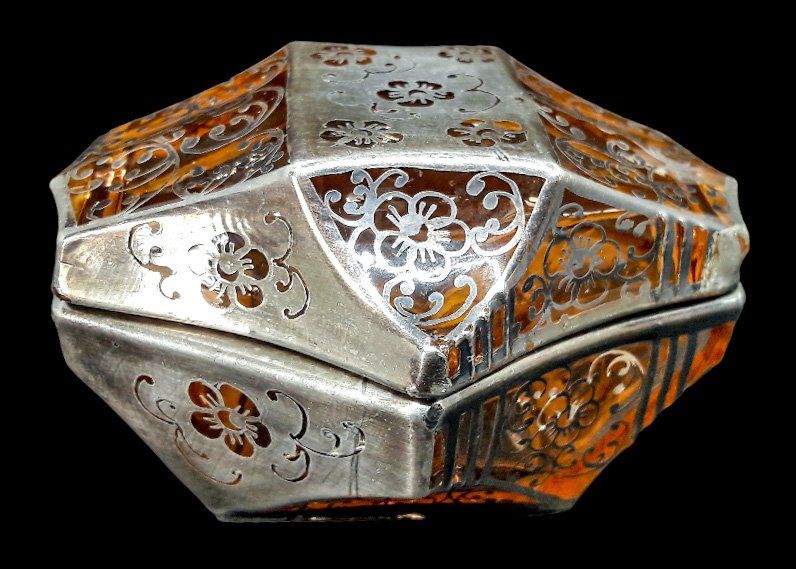 Barattoli: Art Deco Silver Overlay Silberauflage Dose argent boîte – Usato da Tavannes venduto da Brocashop 4