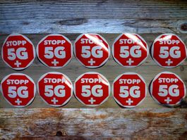 Aufkleber Stopp 5G Schweiz